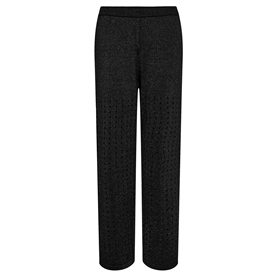 Haute L'amitie Hole Lurex Knit Bukser, Sort 